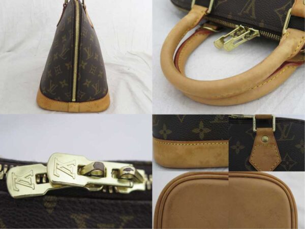 e51994a 4 Louis Vuitton Alma Monogram Canvas Handbag Brown