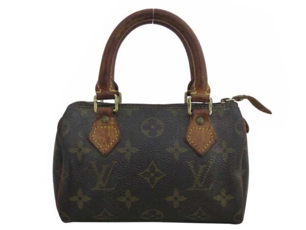 e51995a Louis Vuitton Mini Speedy Monogram Canvas Handbag Brown