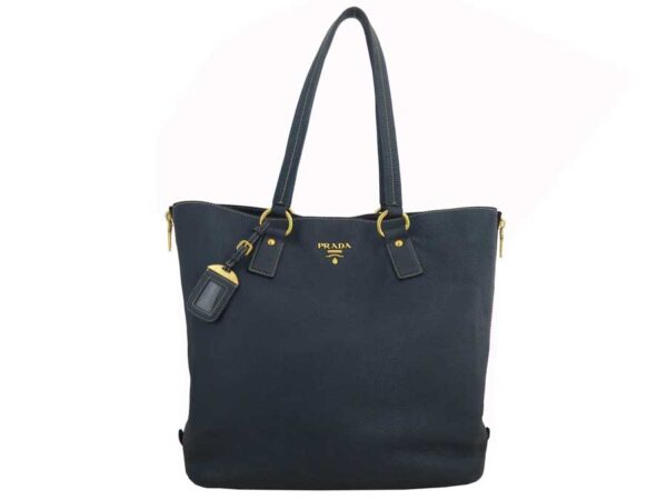 e52001a Prada Shoulder Bag Leather Blue