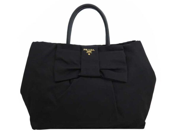 e52005f Prada Tote Bag Nylon Leather Black