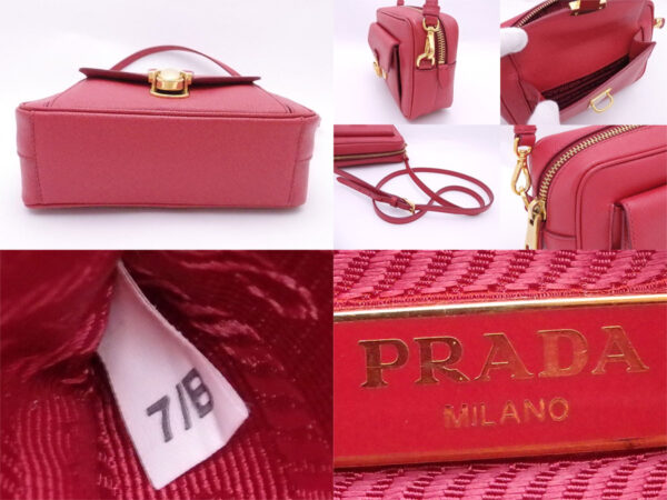 e52042a 4 Prada Crossbody Shoulder Bag Leather Red