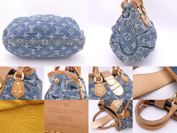 e52052g 4 Louis Vuitton Pleaty Denim Monogram Denim Handbag Blue