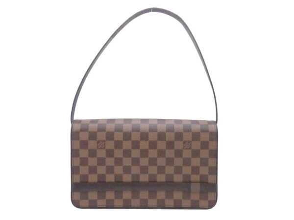 e52156a Louis Vuitton Tribeca Carre Damier Canvas Shoulder Bag Brown