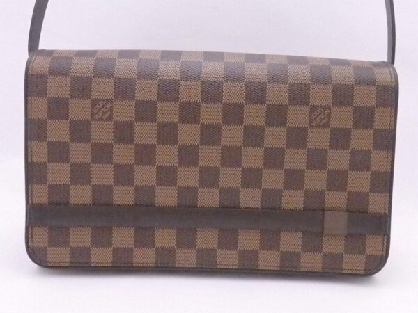 e52156a 1 Louis Vuitton Tribeca Carre Damier Canvas Shoulder Bag Brown