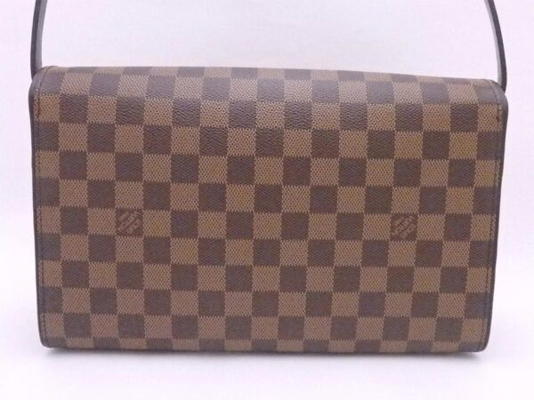 e52156a 2 Louis Vuitton Tribeca Carre Damier Canvas Shoulder Bag Brown