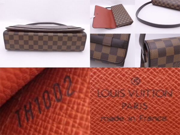 e52156a 4 Louis Vuitton Tribeca Carre Damier Canvas Shoulder Bag Brown