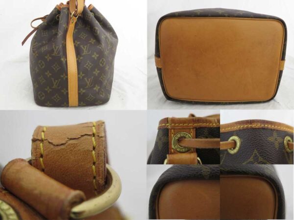 e52197a 4 Louis Vuitton Petit Noe Monogram Canvas Shoulder Bag Brown