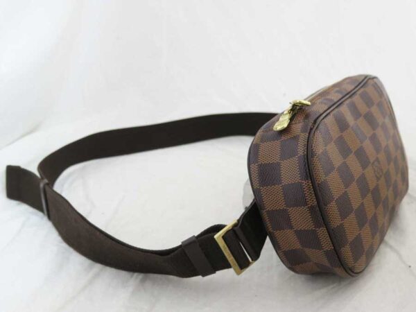 e52202a 2 Louis Vuitton Pochette Ganju Damier Canvas Waist Bag Brown