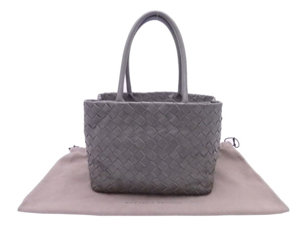 e52246f Bottega Veneta Intrecciato Leather Tote Bag Gray