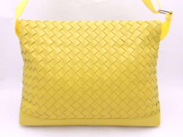 e52247g 2 Bottega Veneta Intrecciato Leather Crossbody Shoulder Bag Yellow