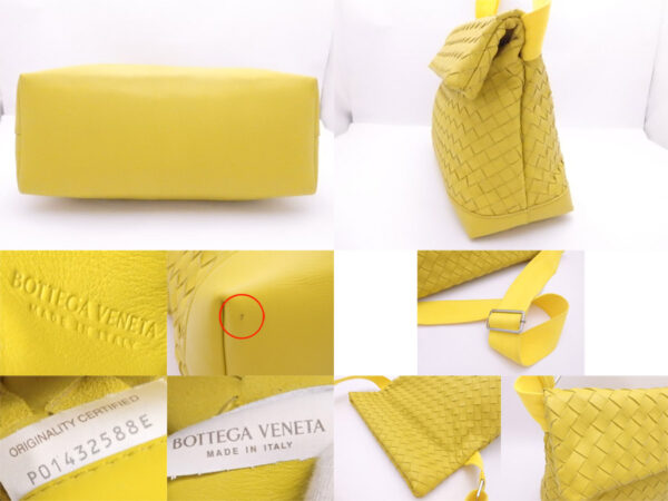 e52247g 4 Bottega Veneta Intrecciato Leather Crossbody Shoulder Bag Yellow