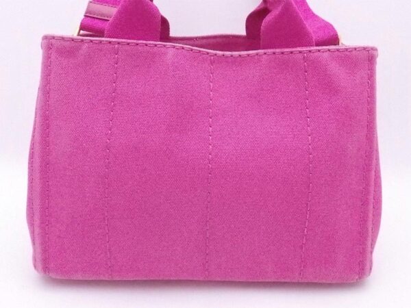 e52254f 2 Prada 2Way Bag Canvas Handbag Shoulder Bag Pink