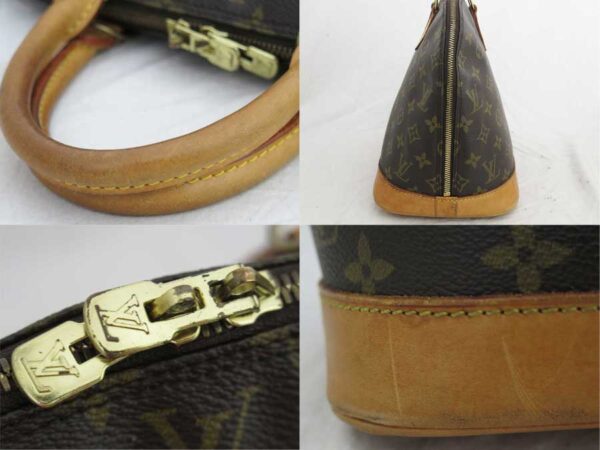 e52296a 4 Louis Vuitton Alma PM Monogram Canvas Handbag Brown