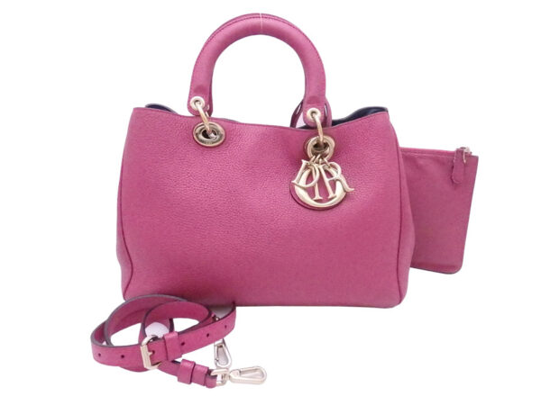 e52343a Christian Dior Lady Dior Handbag Leather Pink