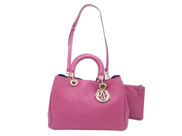 e52343a 1 Christian Dior Lady Dior Handbag Leather Pink