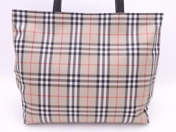 e52348f 2 Burberry Nova Check Nylon Leather Handbag Beige Black