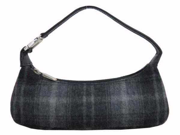 e52392a Salvatore Ferragamo Wool Leather Handbag Gray Black