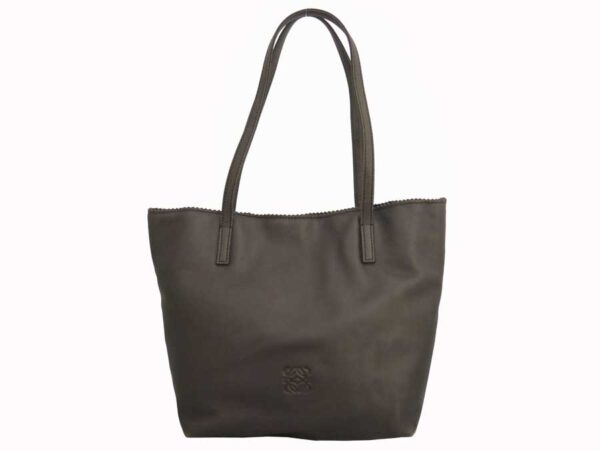 e52404a Loewe Anagram Leather Tote Bag Gray