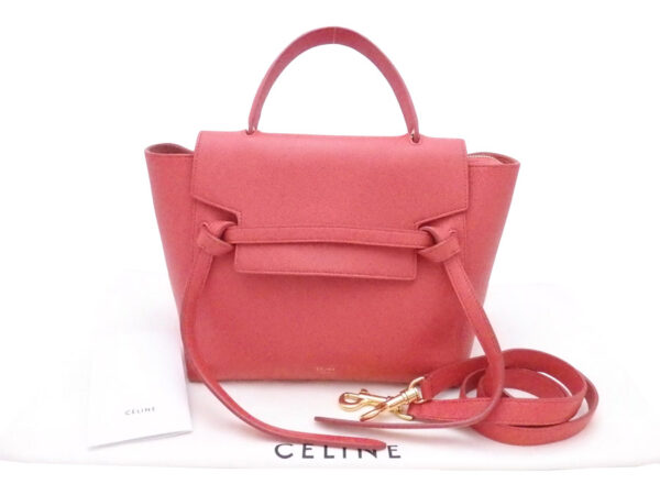 e52446a Celine Belt Bag 2Way Bag Leather Poppy