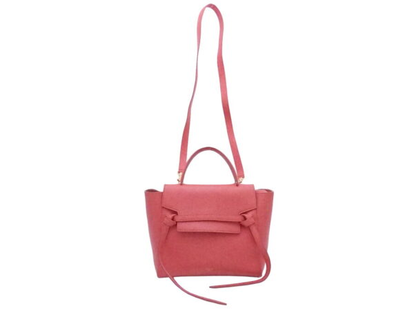 e52446a 1 Celine Belt Bag 2Way Bag Leather Poppy