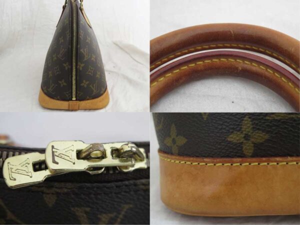 e52501a 4 Louis Vuitton Alma Monogram Canvas Handbag Brown