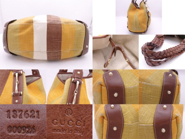 e52549a 4 Gucci Multicolor Shoulder Bag Brown Canvas Leather