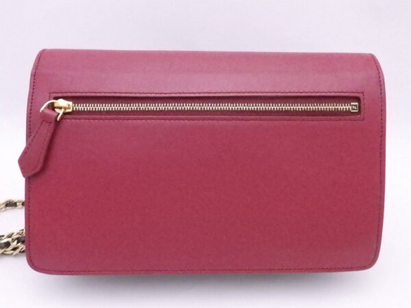 e52552a 2 Fendi Shoulder Wallet Bag Leather Burgundy Brown