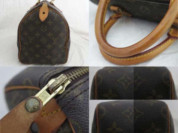 e52600a 4 Louis Vuitton Speedy 30 Monogram Canvas Handbag Bag Brown