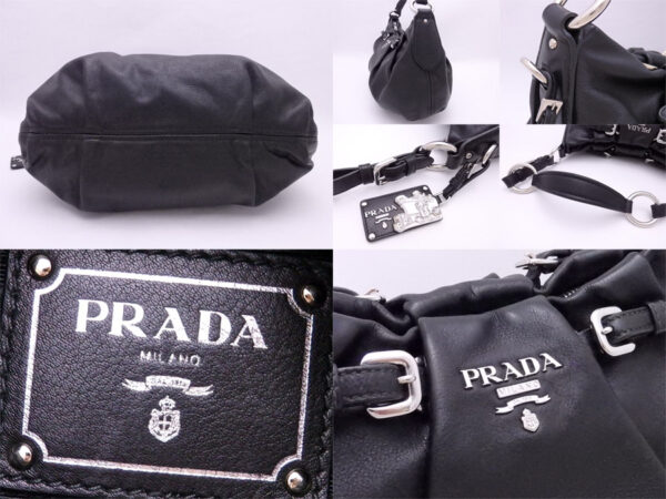 e52743f 4 Prada Shoulder Bag Calf Leather Black