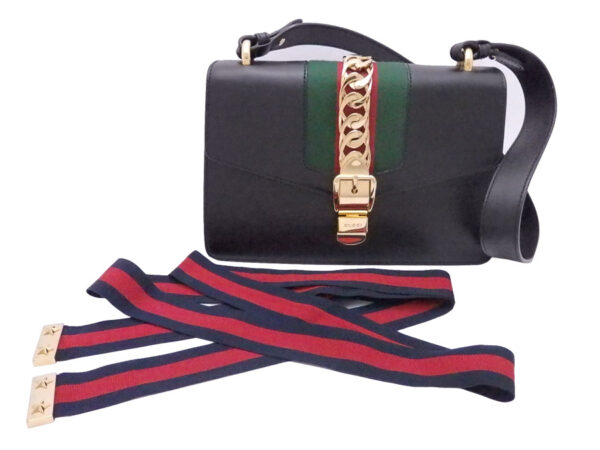 e52744a Gucci Sylvie Small Shoulder Bag Black Leather