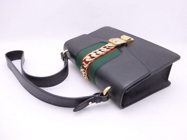 e52744a 2 Gucci Sylvie Small Shoulder Bag Black Leather