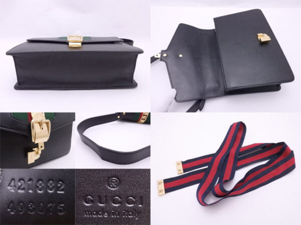 e52744a 4 Gucci Sylvie Small Shoulder Bag Black Leather