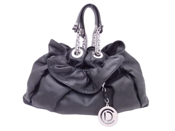 e52748a Christian Dior Lutranto Handbag Leather Black