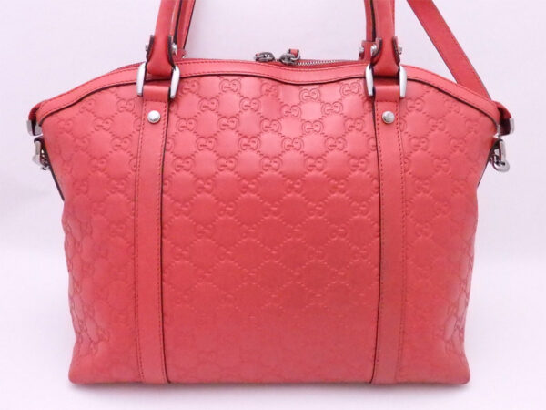 e52751a 2 Gucci Guccisima 2Way Bag Red Leather