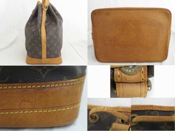 e52796a 4 Louis Vuitton Noe Monogram Canvas Shoulder Bag Brown