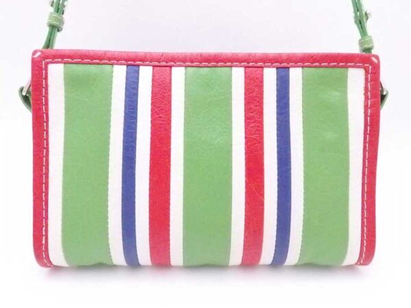 e52841f 2 Balenciaga Bazaar Pochette Leather Crossbody Shoulder Bag Multicolor