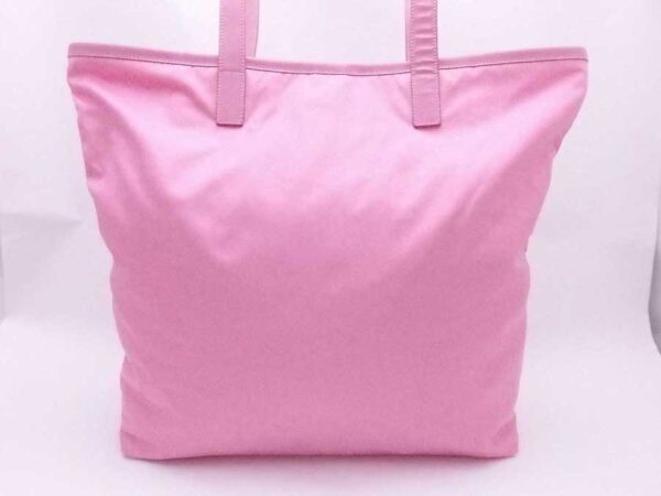 e52855f 1 Prada Tote Bag Triangle Nylon Leather Pink