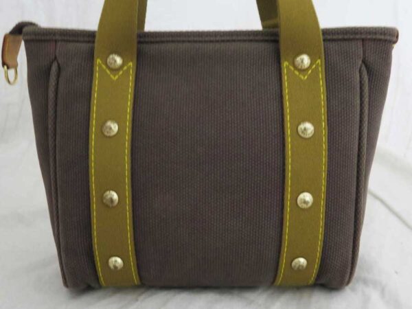 e52893a 1 Louis Vuitton Hippo PM Antigua Canvas Tote Bag Brown Khaki