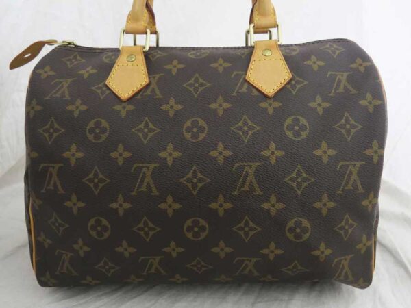 e52894a 1 Louis Vuitton Speedy 30 Monogram Canvas Handbag Bag Brown