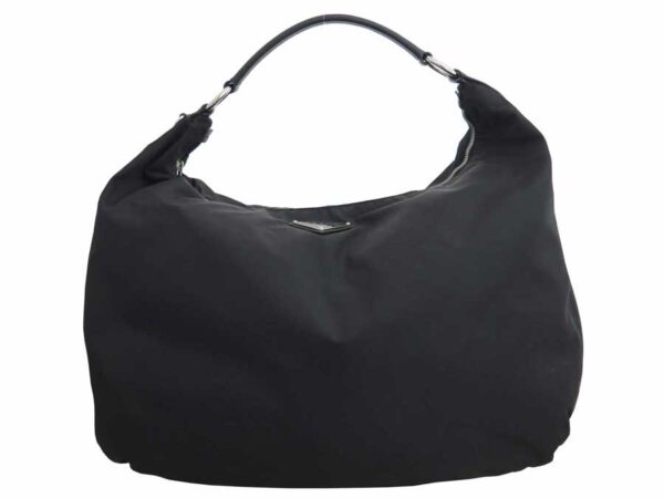 e52898g Prada Shoulder Bag Nylon Leather Black