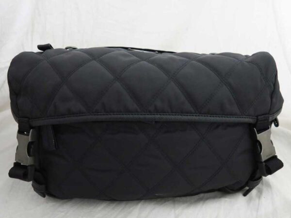 e52993a 1 Prada Crossbody Shoulder Bag Quilted Nylon Canvas Black