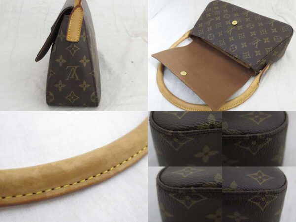 e53001a 4 Louis Vuitton Mini Looping Monogram Canvas Shoulder Bag Brown