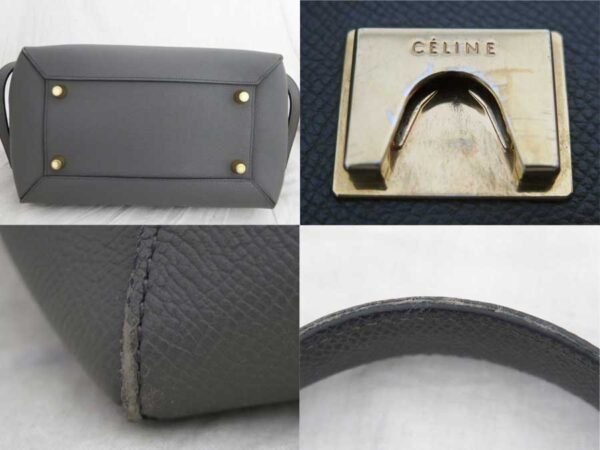 e53095a 4 Celine Belt Bag 2Way Bag Leather Gray