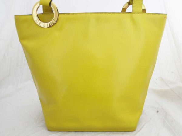 e53198a 1 Celine Shoulder Bag Leather Yellow