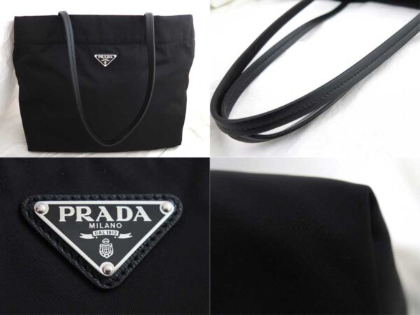 e53391a 4 Prada Tote Bag Nylon Leather Black