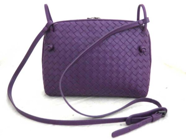 e53398f Bottega Veneta Intrecciato Leather Crossbody Shoulder Bag Purple