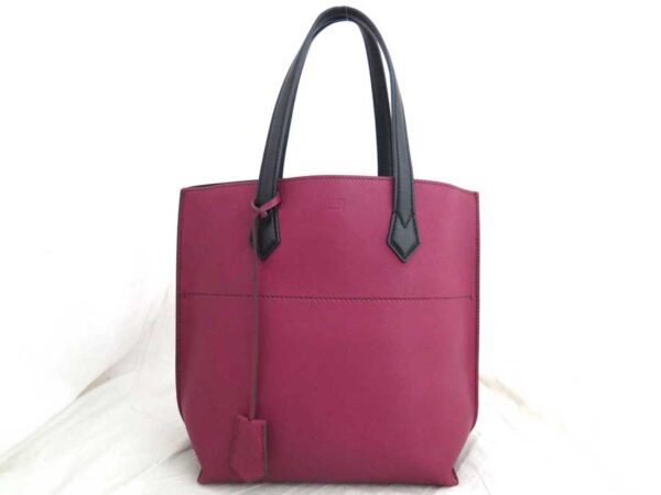 e53405a Fendi Tote Bag Leather Magenta Black