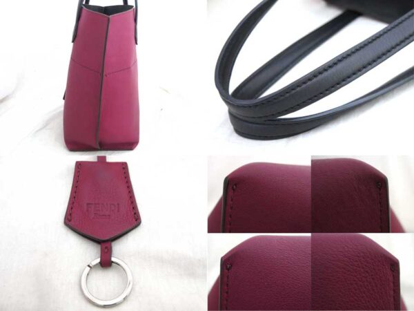 e53405a 4 Fendi Tote Bag Leather Magenta Black