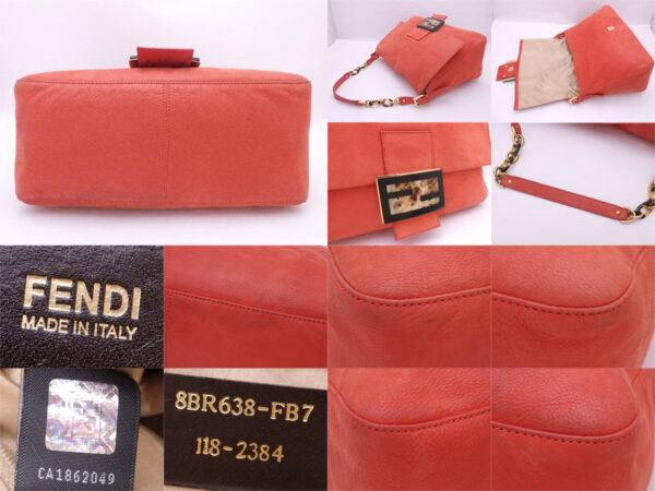 e53443a 4 Fendi Mamma Bucket Shoulder Bag Suede Orange