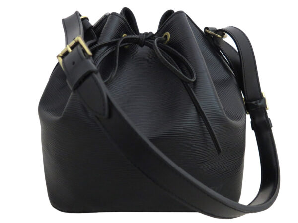 e53496a Louis Vuitton Petit Noe Epi Leather Shoulder Bag Black